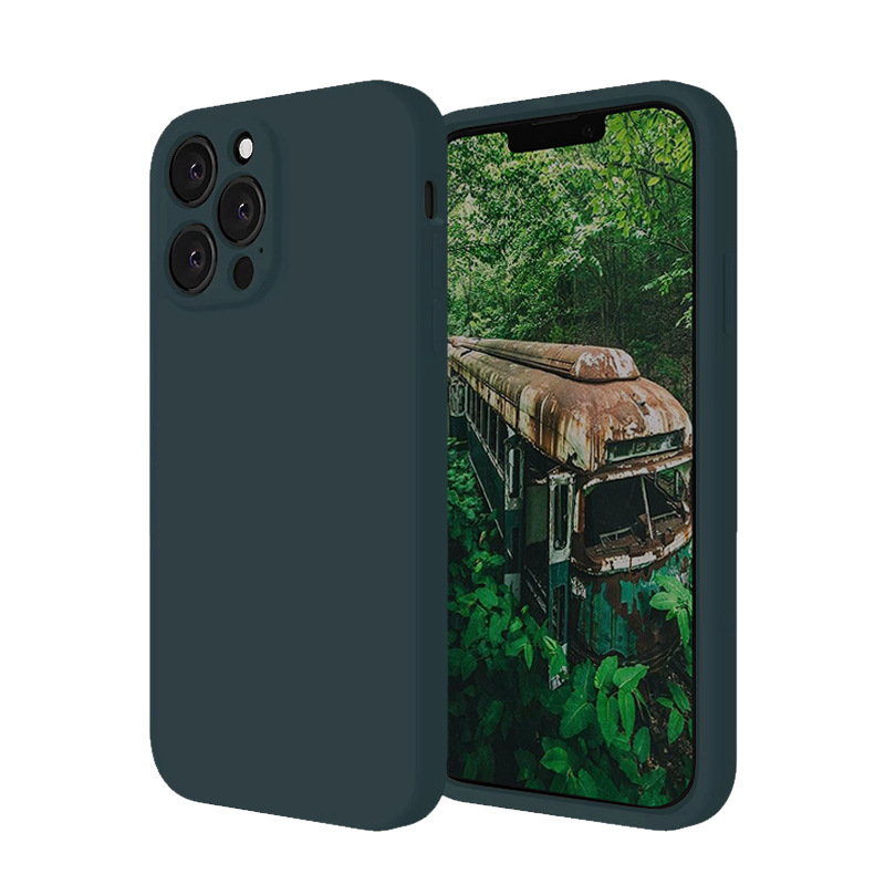 Funda de silicona líquida para Apple 14PRO, anticaídas, protección completa de la lente, funda de silicona IP14PM con orificios precisos