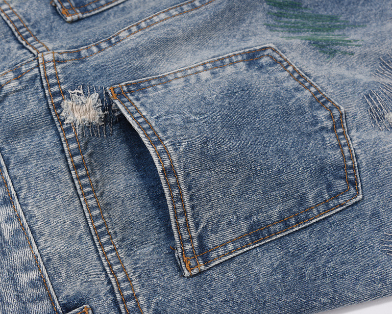 Men's Summer Thin Ripped Casual American Jeans