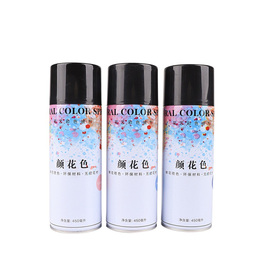 Material de embalaje de flores frescas Agente de tinción en aerosol de flores secas Salsa de ciruela negra Pintura en aerosol de flores Pintura en aerosol de flores Agente de color de flores