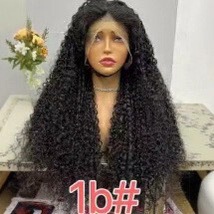 Real Human Hair Curly Wig 28 30 in Stock Jerry Curl Lace Front Human Hair Wig