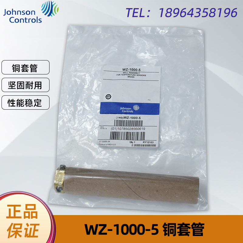 Johnson江森WZ-1000-5 TE系列水管温度传感器配件铜套管 60mm