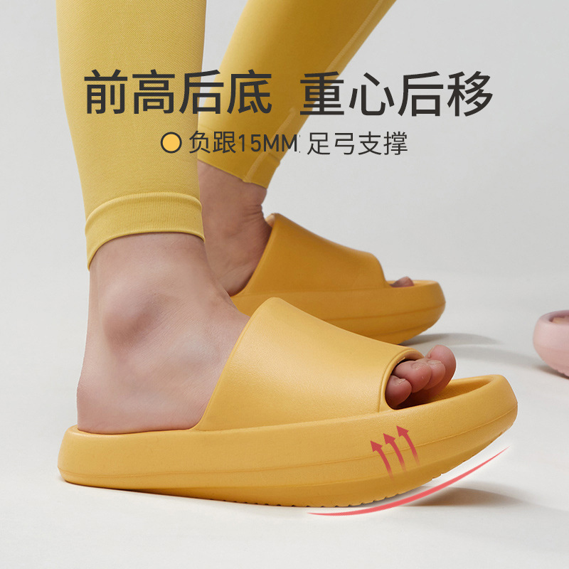 Optimized Negative Heel Shoes for Women with Forward Pelvic Tilt, High Front and Low Back Design, Indoor Home Slippers, Arch Support, Summer Non-Slip
