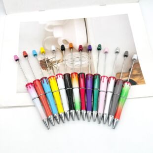 Dark Red Blood-Stained Bead Pen Halloween Horror Decoration, Can DIY Beads to Twist Out the Pen Lead, Creative Gift Pen