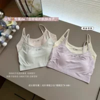 Хлопковое прохладное и мягкое нижнее белье для девочек класса A Tongtongshu, удобный высокоэластичный беспроводной бюстгальтер с защитой от ударов для девочек.
