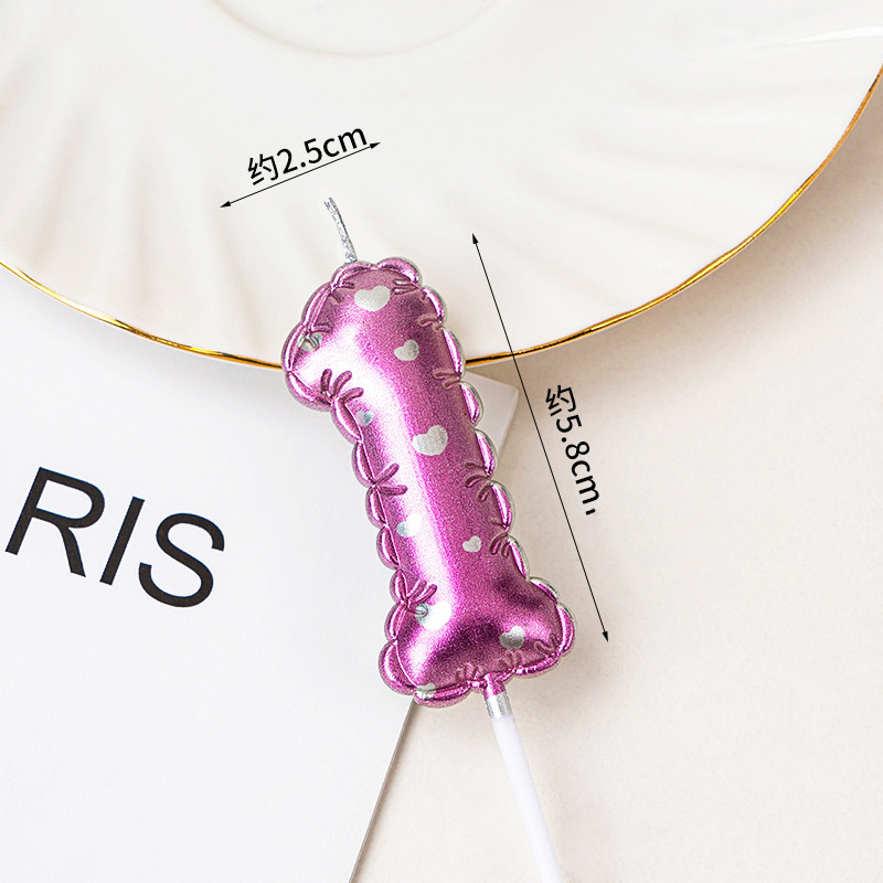 Vela digital de globo rosa 1