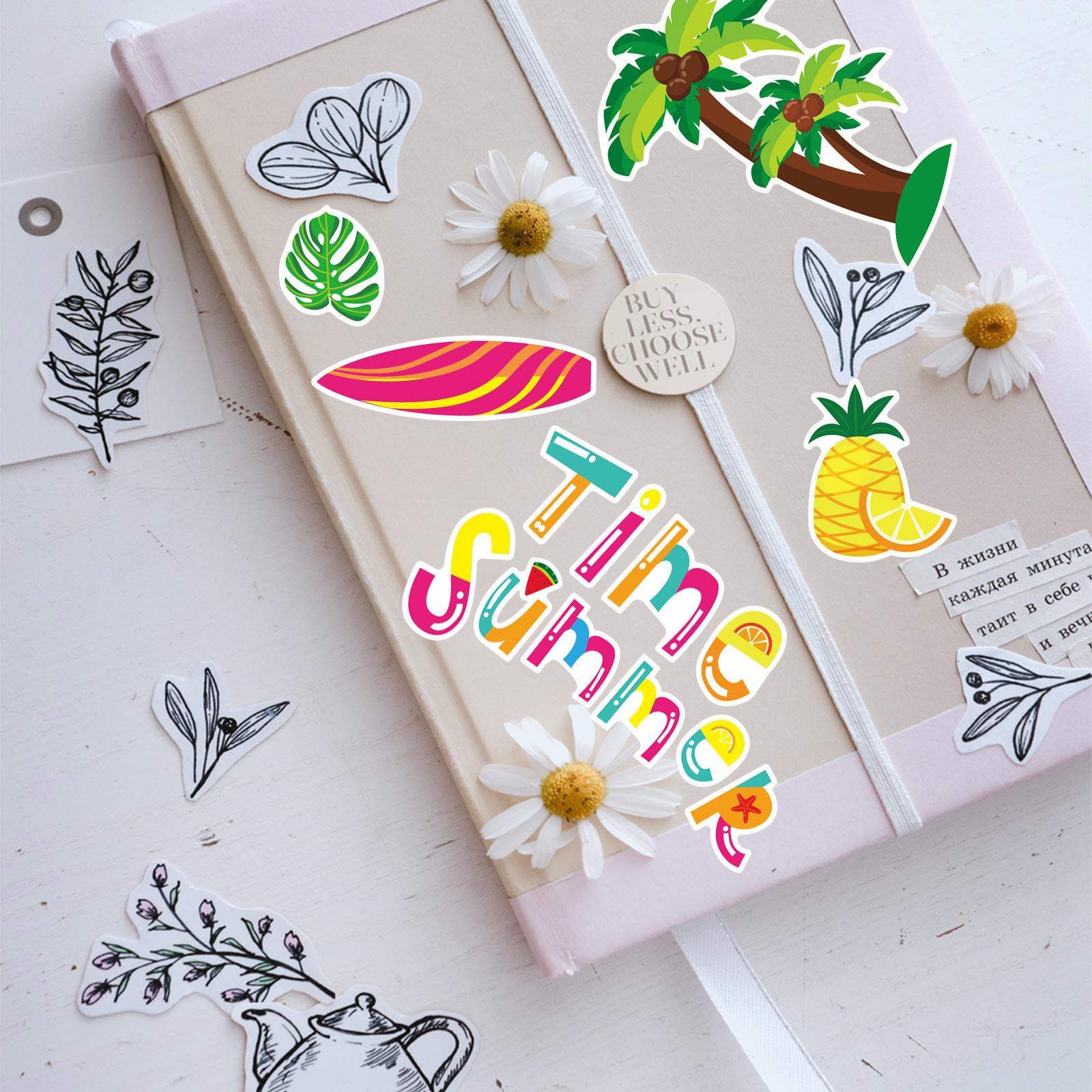 Suministro DE LOS NIÑOS pegatinas verano Hawaiano playa tropical calcomanías etiqueta