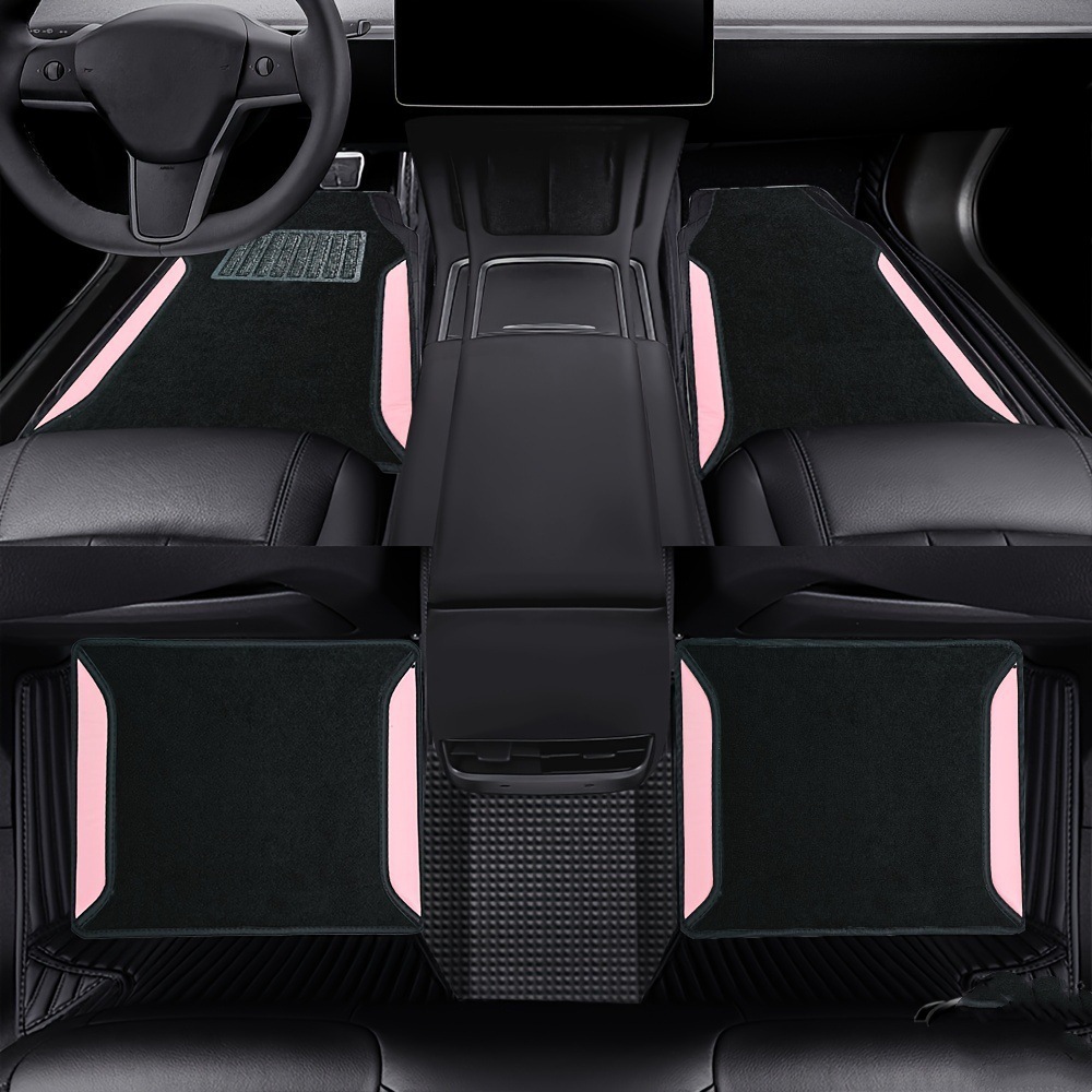 Cross-border Temu Amazon universal car floor mat four-piece set, dirt-resistant, non-slip, wear-resistant car protection mat