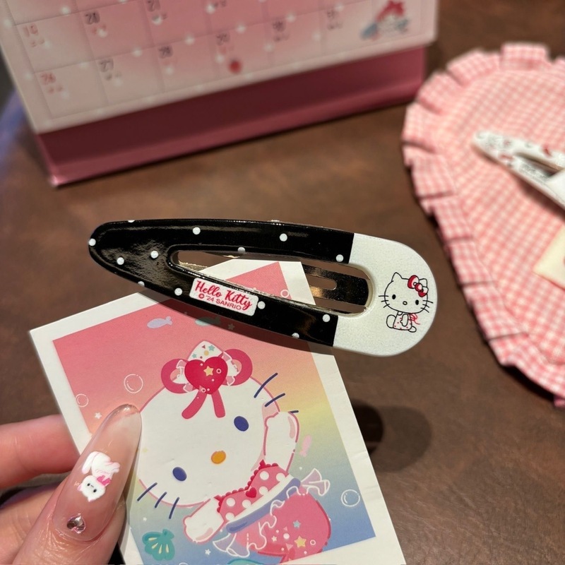 厂家直供少女心波点格纹发夹卡通儿童发夹bb夹甜美清新百搭刘海夹|undefined