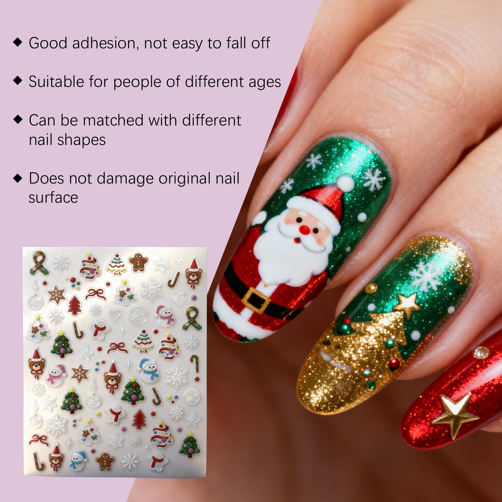 Christmas Nail Sticker Pattern Festival DIY Creative Nail Accessories_voghion.com
