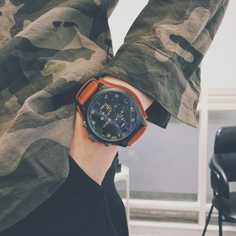 Foreign trade hot men's watch, high-end fashion trend daily creative personality special forces large dial men's watch