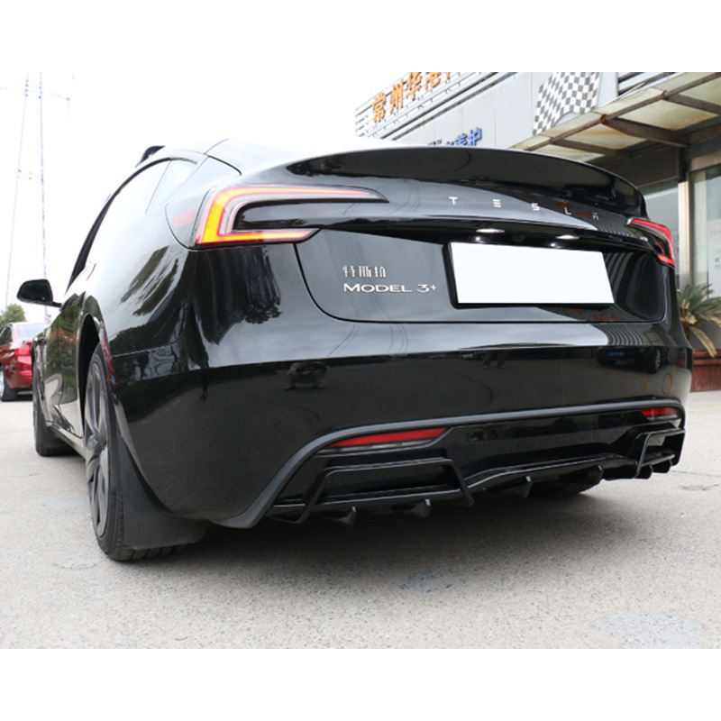 Rear Lip Modified Surround Trim Rear Spoiler Rear Shovel Tail Protection for Tesla Model 3 Facelift