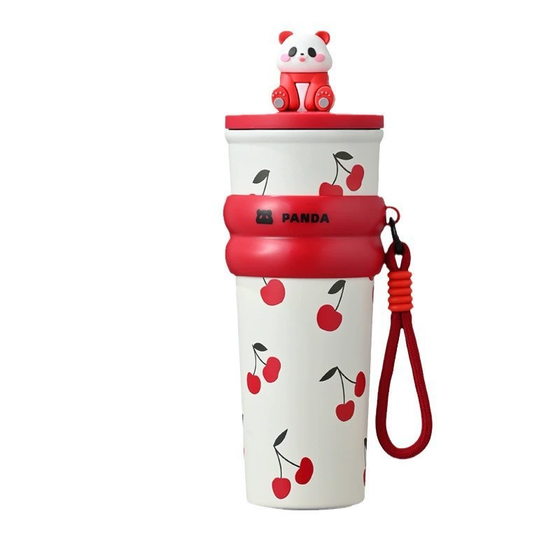  Doll, capacious tea cup, glass stainless steel, new collection, panda, wholesale