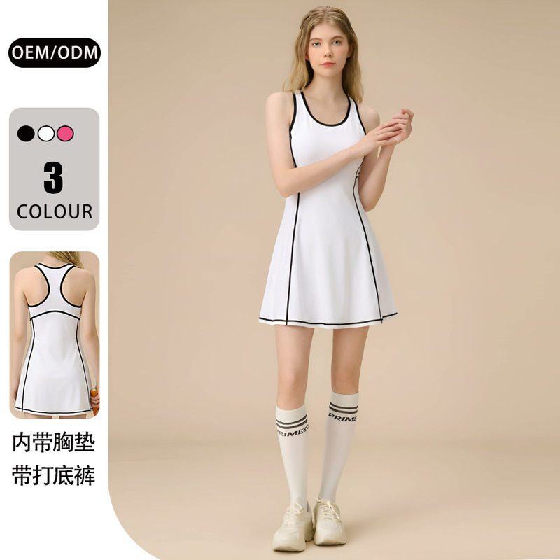26 New Models of Sleeveless Tennis Skirts for Women, Quick-Dry Color-Blocking Golf Tennis Sports Dresses, Cross-Border Trade 26 New Models of Sleeveless Tennis Skirts for Women, Quick-Dry Color-Blocking Golf Tennis Sports Dresses, Cross-Border Trade
