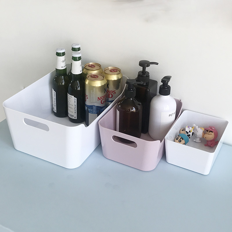 瓦瑞拉收纳盒桌面洗漱盒浴室盒浴室PET盒子收纳整理纯色塑料盒子