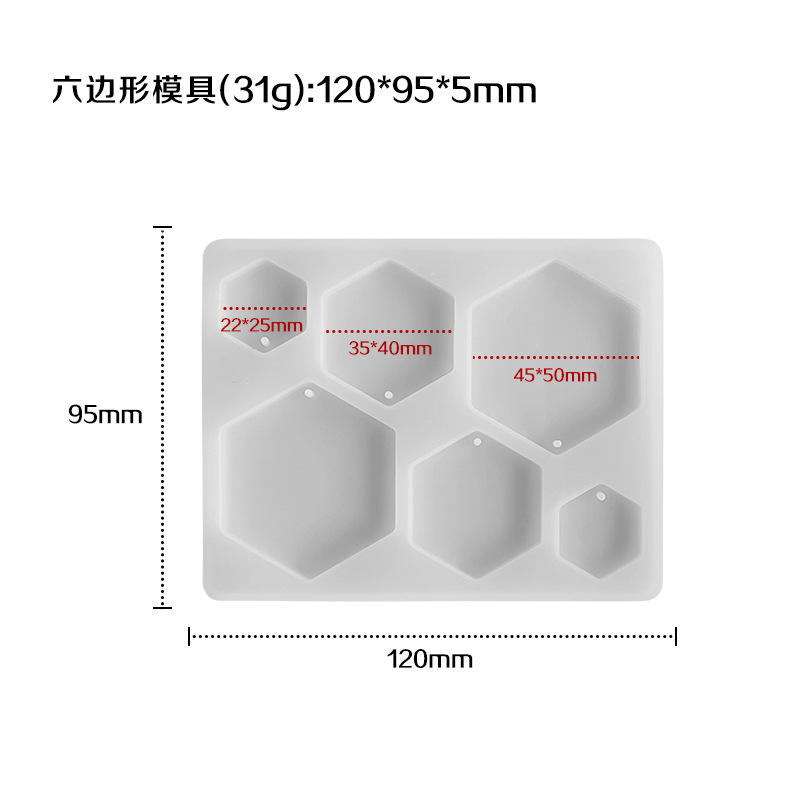 Jiahuimei DIY pendientes geométricos resina epoxi pendientes irregulares molde de silicona