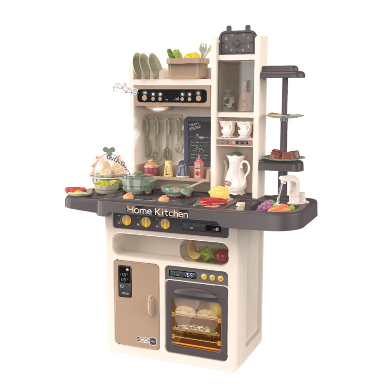 888-56 Beibi Valley Spray Kitchen 65pcs simulación juego de juegos de cocina para niños y niñas