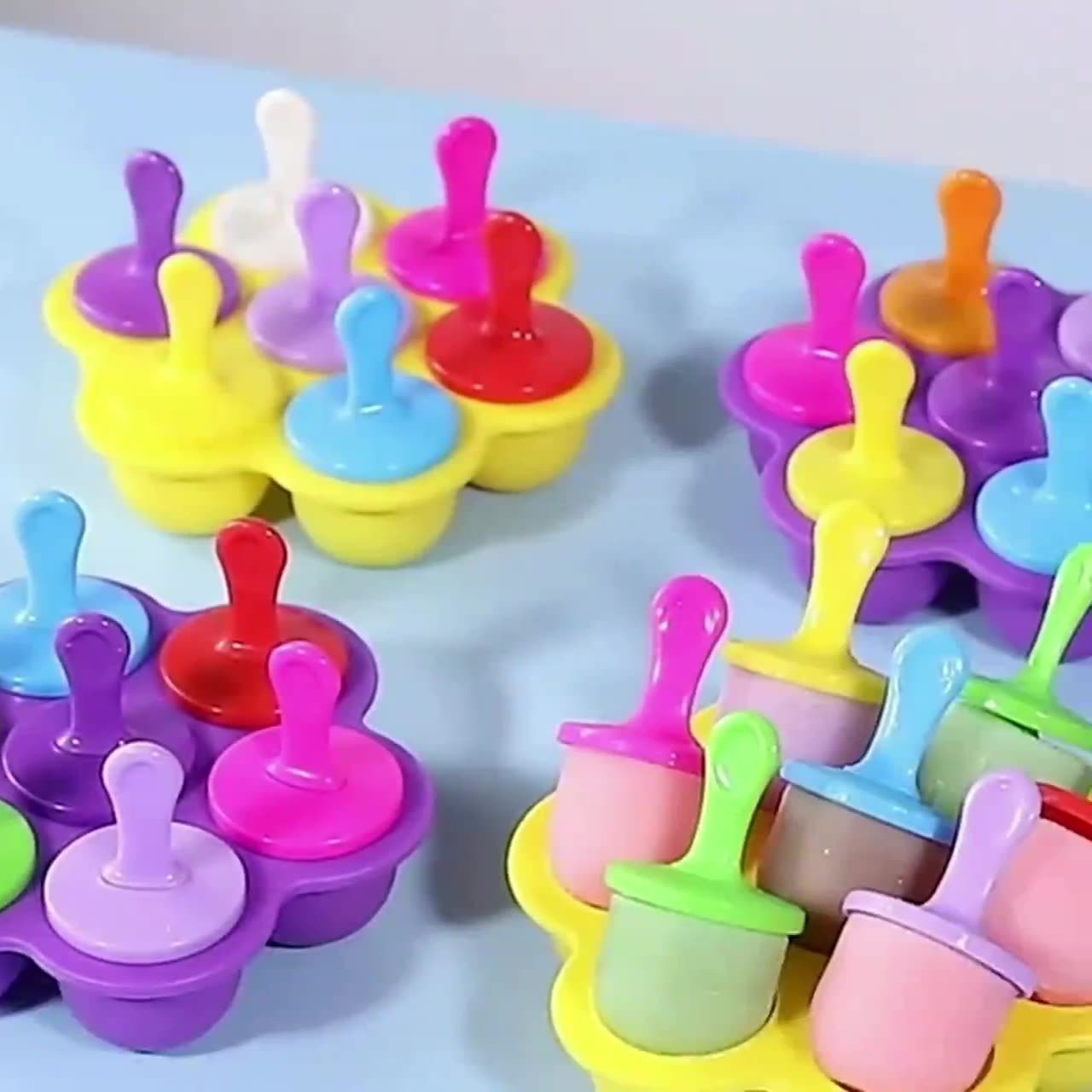 Molde de helado de silicona Molde de paleta de silicona Molde de helado casero para niños de bricolaje Molde de helado Caja de alimentos para bebés