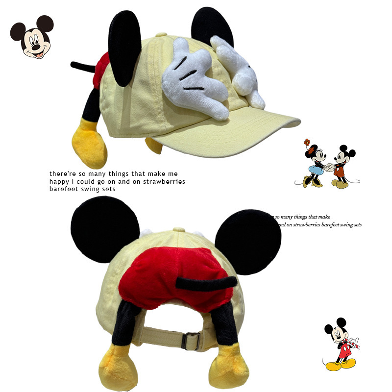 Little Red Riding Book Explosions Parent-Child Cartoon Mickey Butt Baseball Cap Children's Big Ear Modeling Design Photo Hat Little Red Riding Book Explosions Parent-Child Cartoon Mickey Butt Baseball Cap Children's Big Ear Modeling Design Photo Hat