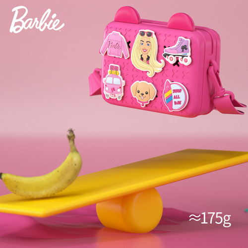 Barbie's new light and trendy small shoulder bag for children, national trend shoulder bag, baby kindergarten cartoon crossbody bag gift DIY