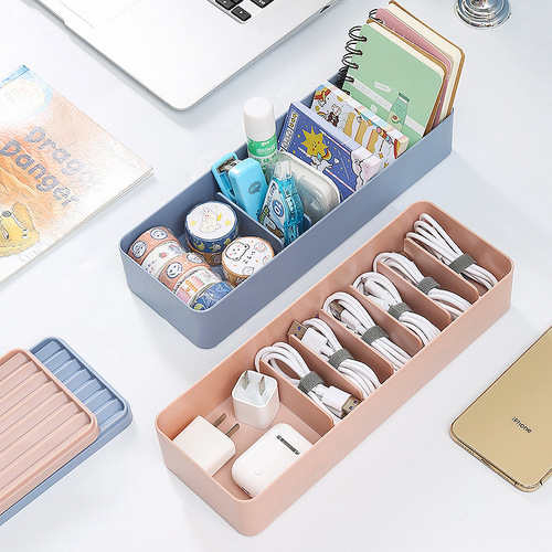 Desk cable organizer dustproof cable management box hub organizer cable tidy box phone charger cable earphone power cord holder