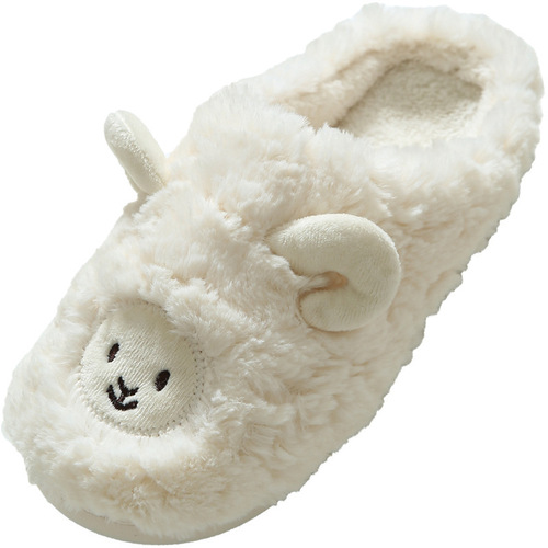 Cotton slippers for women, cute cartoon girly heart, winter indoor home, soft bottom plush, couple dormitory, cotton slippers for men, winter