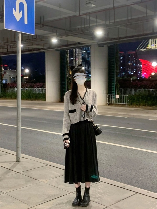 法式小香风短款开衫毛衣女2025早秋装新款高级感针织衫外套女上衣|undefined