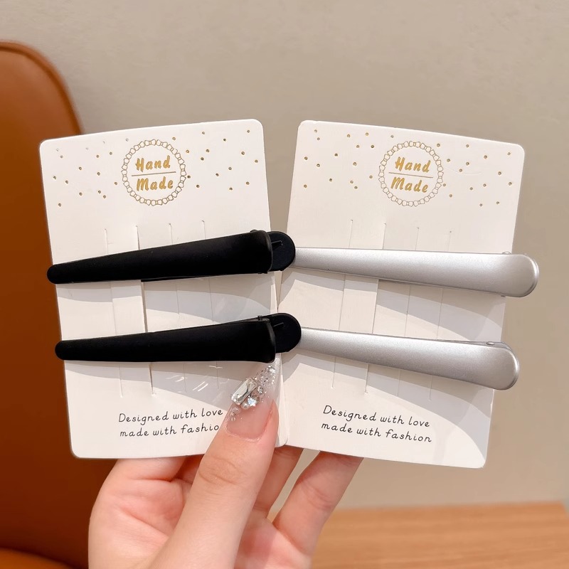 Niños de alta sensación sin marcas franges cortadas clip de pelo coreano simple clip de pelo lateral para niñas no lastimar clip de pelo para el borde de la cabeza