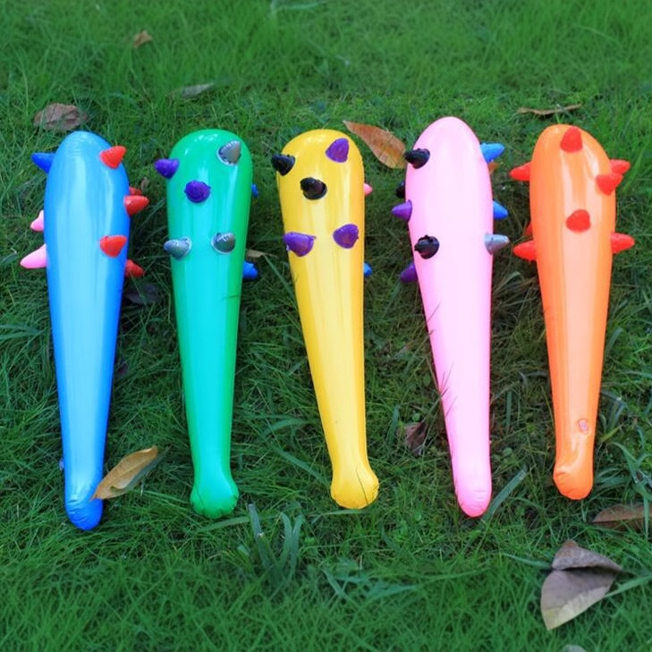 Inflatable PVC hammer, small size, inflatable spiked club, PVC inflatable toy, kindergarten prop.