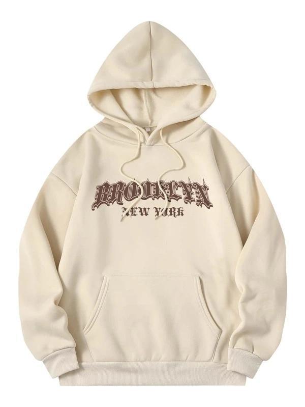 Felpa con cappuccio in pile da donna autunno inverno 2025, stile coreano, con lettere, ampia, stampa 3D_voghion.com