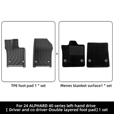Alfa Alphard 40 Series Car: Modelə uyğun ayaqaltı - 24-toyota-alphard-40-series-main-and-passenger-double-layer-menis-floor-mats