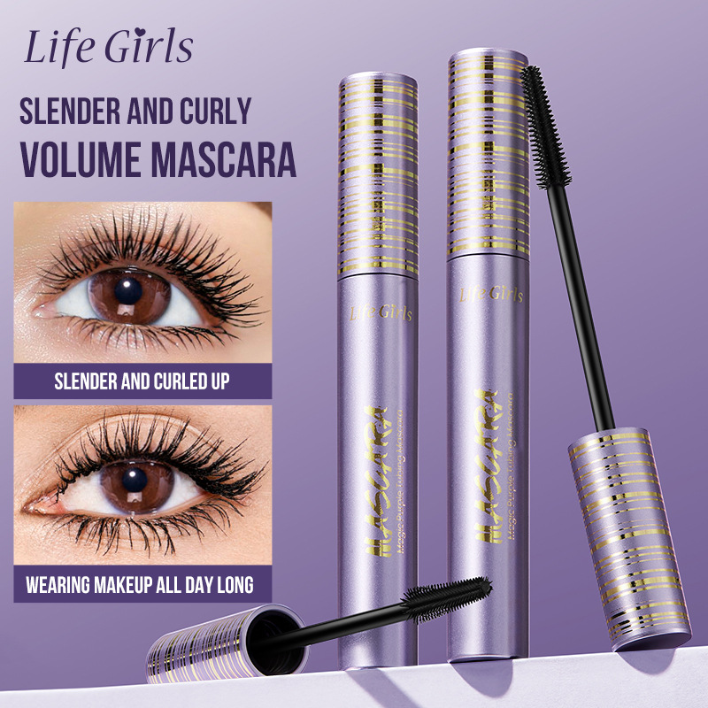 Magic Purple Tubing Mascara, máscara de tubo rojo púrpura, máscara de belleza transfronteriza, maquillaje de belleza de Romeo