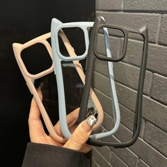 猫耳シリコン Apple 16Promax 携帯電話ケース 新型 iPhone16 落下防止・汚れ防止保護カバー 15 つや消し