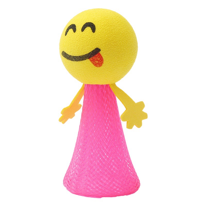 Bouncing creative novelty large cute cartoon bouncing expression doll kids gift children toy factory wholesale
