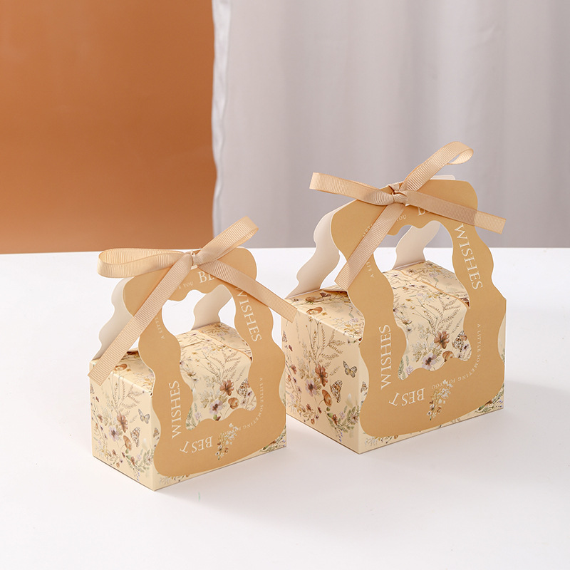 샴페인 컬러 박스 + 리본