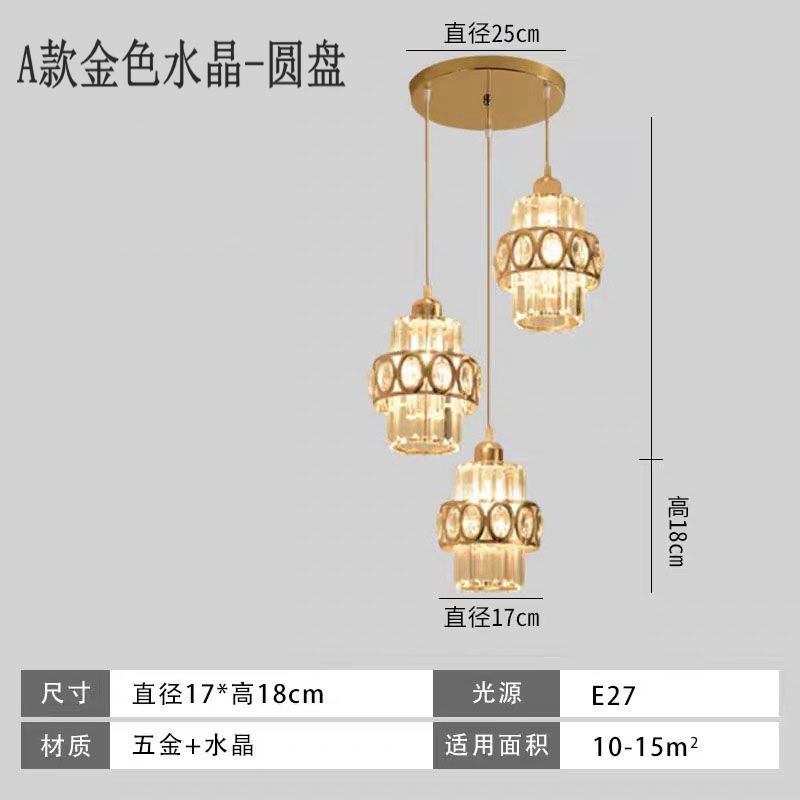 Araña de comedor, barra de bar simple moderna de tres cabezas, mesa de comedor creativa, dormitorio, personalidad, sala de estar, comedor, iluminación nórdica atmosférica