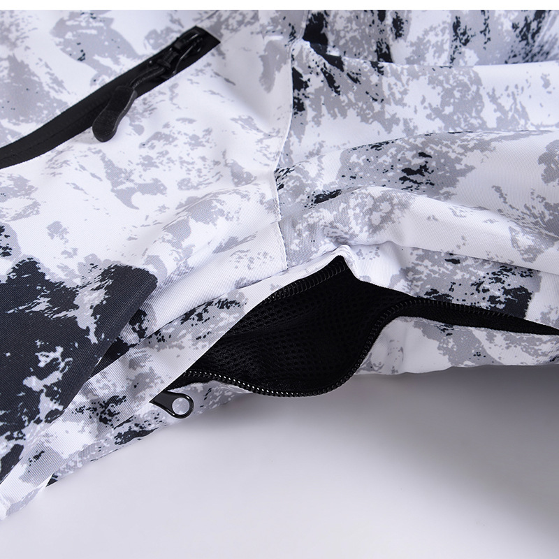 Skianzug mit Kapuze für Paare mit mehreren Taschen, Direktverkauf ab Werk, winddicht und wasserdicht_voghion.com