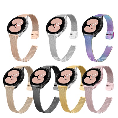 適用三星watch4T型卡扣小蠻腰米蘭尼斯表帶三星watch 4 20MM表帶
