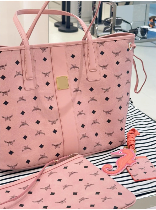 MC家高品质新款真皮女包百搭字母购物袋手提大容量托特时尚单肩包|undefined