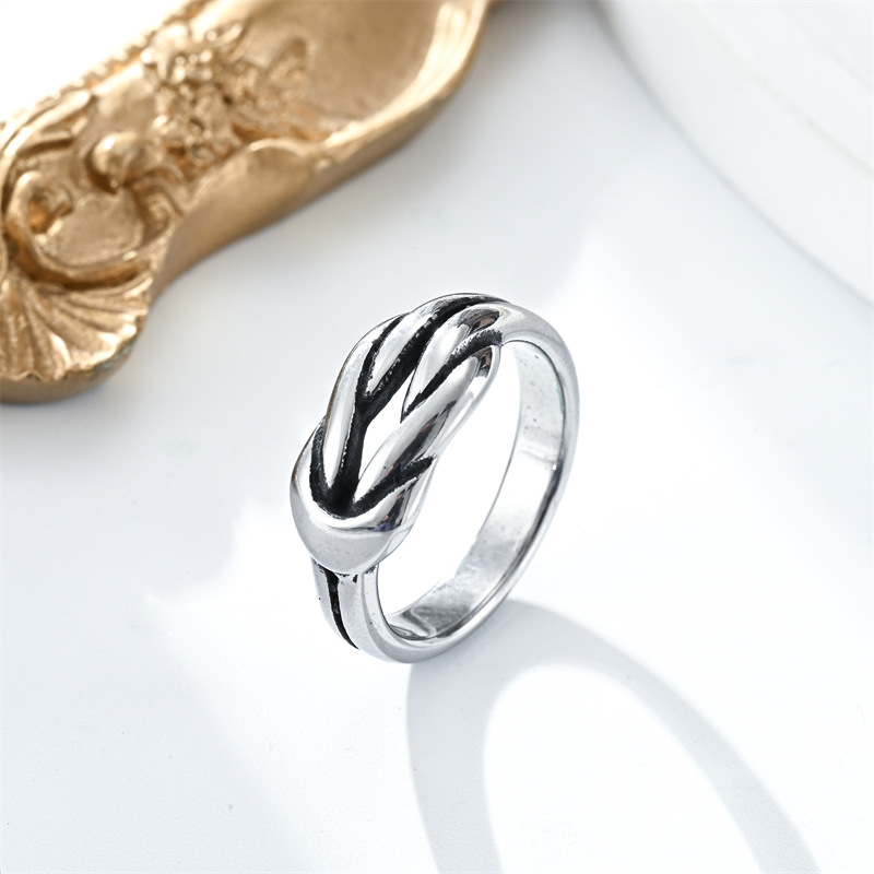 All Seasons Season Punk Streetwear Geometric 304 Stainless Steel Polishing Men's Rings Men Band Rings