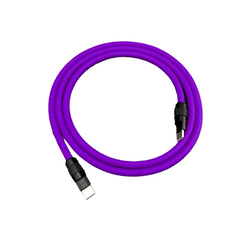 黑色铝合金外壳6MM真硅胶适用安卓笔记本华为小米快充数据线