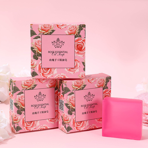 Rose Soap Rose Handmade Essential Oil Soap Lady Perfume Soap Rose Aroma Essential Oil Soap Long-lasting Fragrance Soap
