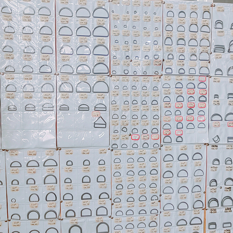 厂家批发环保D字扣金属过检针d型环扣锌合金金属半圆D环扣多规格