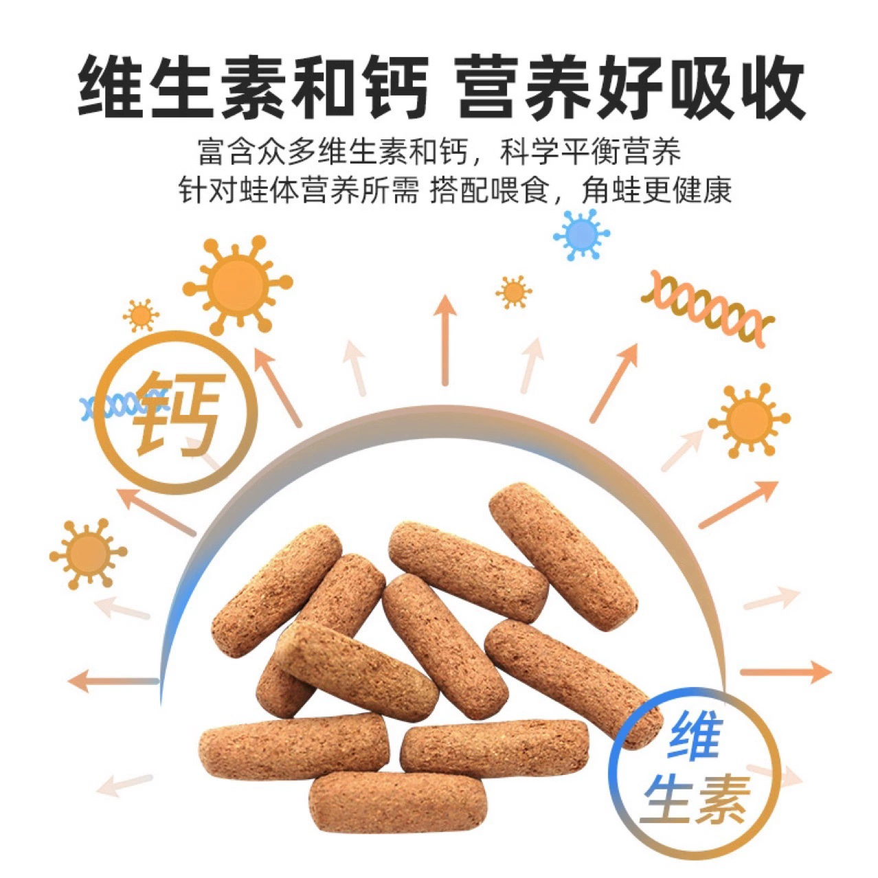 益口红 Frog food clown golden mint bell horn South American frog food tree frog fish shrimp powder granules canned horned frog food