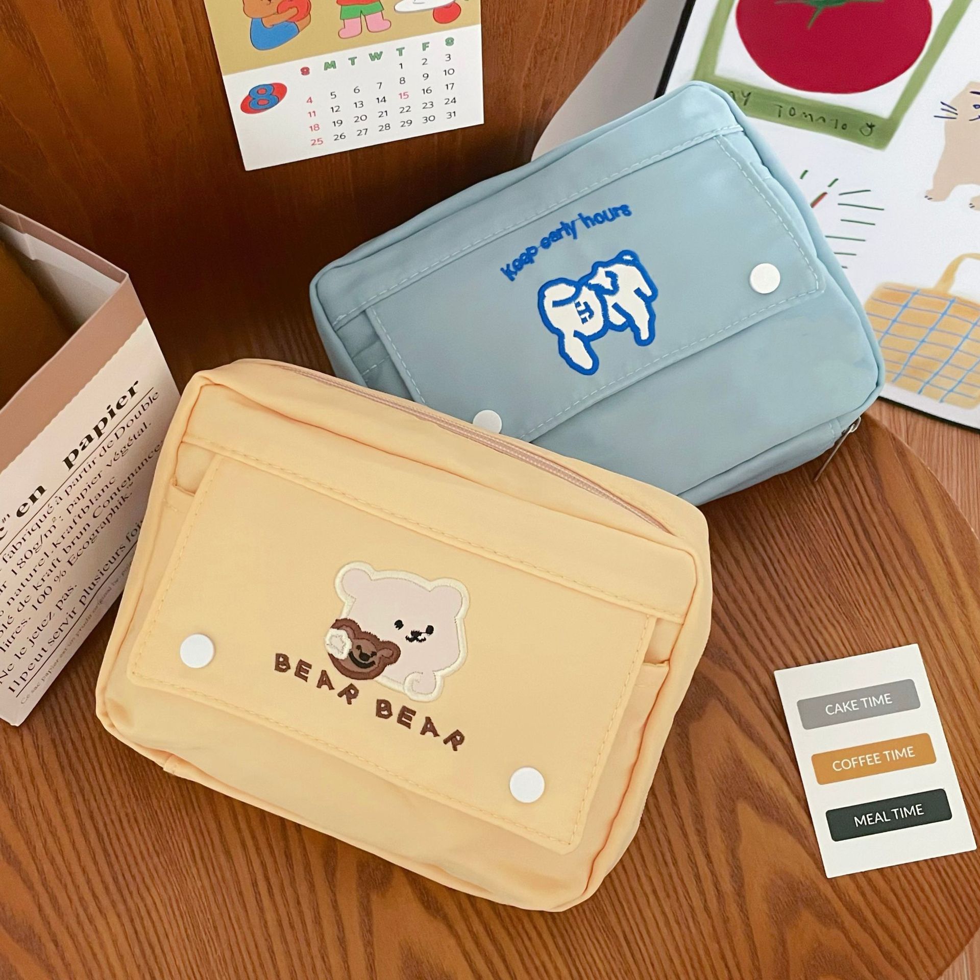 고가치 대용량 연필 케이스 귀여운 노트 가방 여자 다기능 문구 가방 중학생 연필 케이스