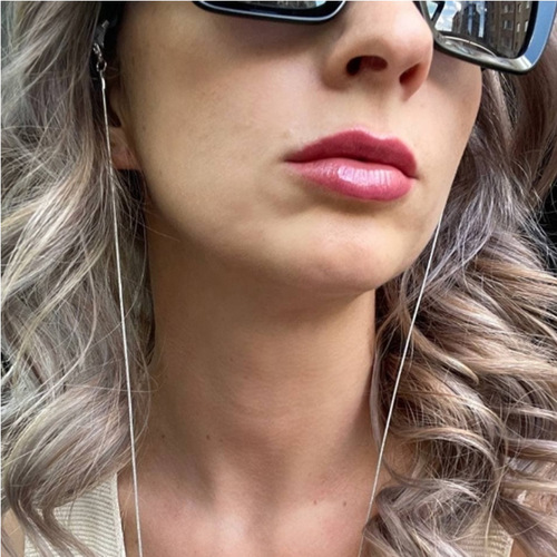 European and American cross-border glasses chain, crayfish claw round snake chain, metal anti-drop necklace decoration extended glasses cord for export