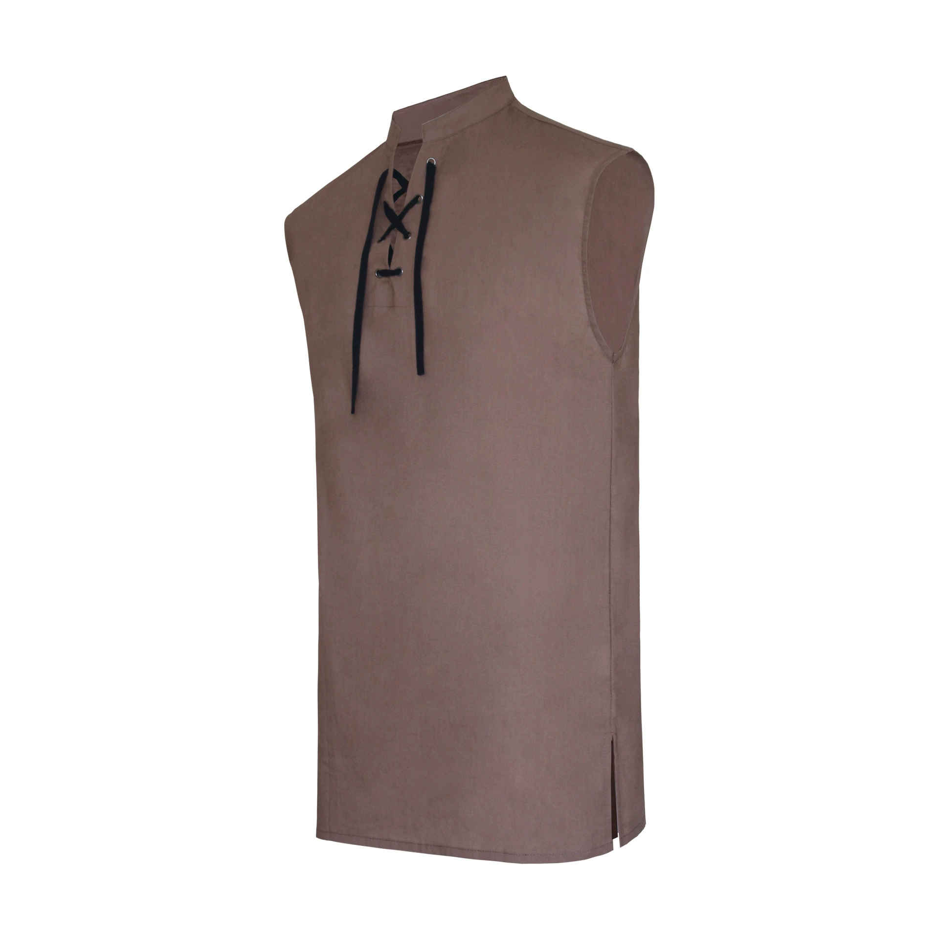 Мужской однотонный жилет в стиле средневекового Ренессанса, воин на шнуровке AliExpress, пуловер с круглым вырезом, сценическое представление