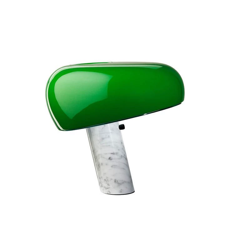 Nuby, snoopy, modern and minimalistic marble table lamp for living room for bed, Italy