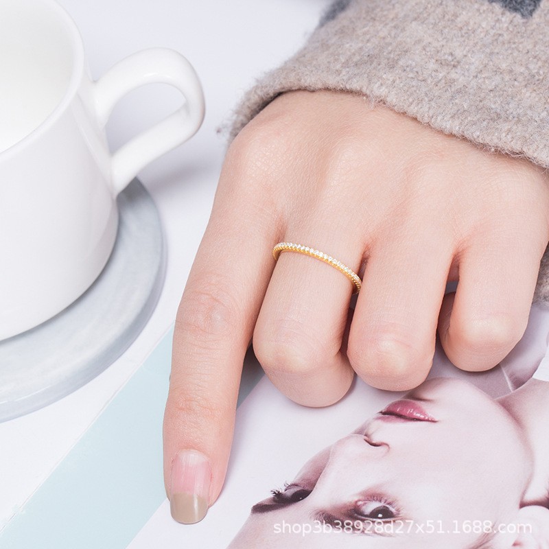 Geometric Pattern 1 Piece 925 Sterling Silver Geometric Rings