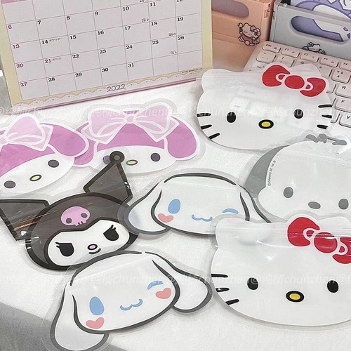 Cute cartoon Sanrio storage bag waterproof trinket storage ziplock bag student sundries packing and organizing bag