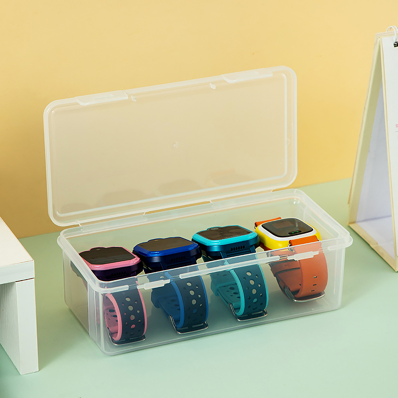 Watch storage box business trip storage box jewelry skin care small goods box transparent storage box with lid drawer storage box